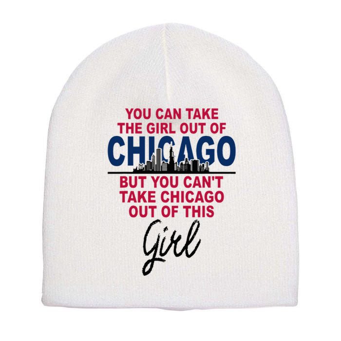 Womens Proud Chicago Chicago Girl Moved From Chicago Short Acrylic Beanie