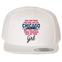 Womens Proud Chicago Chicago Girl Moved From Chicago Wool Snapback Cap