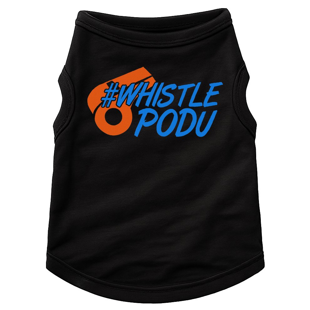 Whistle Podu Chennai Cricket Yellow Small Doggie Tank