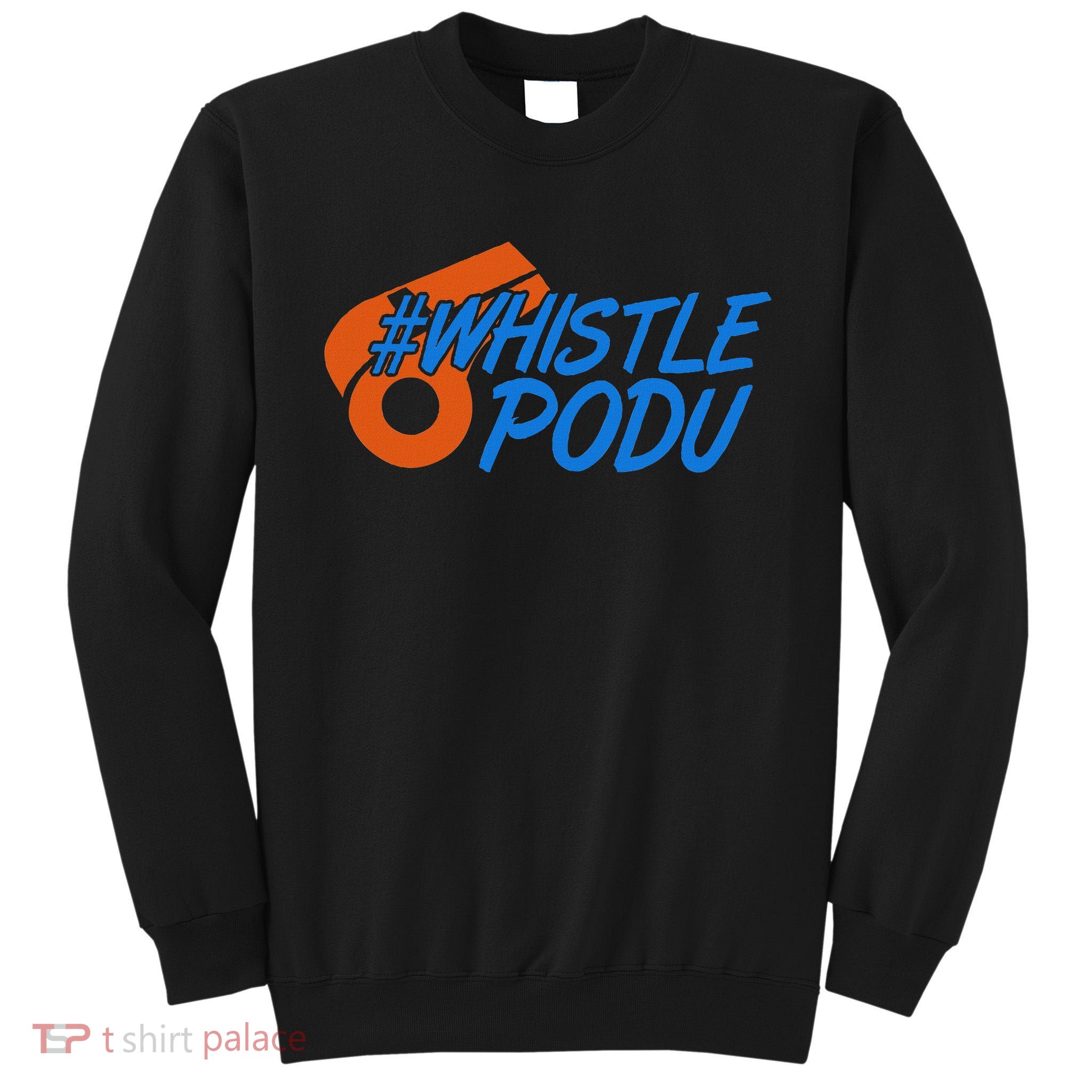Whistle Podu Chennai Cricket Yellow Small Tall Sweatshirt
