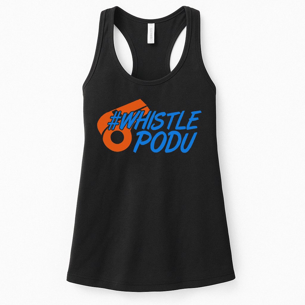 Whistle Podu Chennai Cricket Yellow Small Womens Tank Top