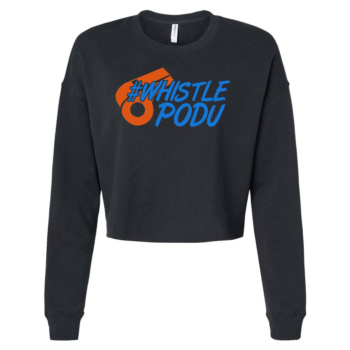 Whistle Podu Chennai Cricket Yellow Small Cropped Pullover Crew