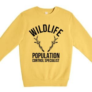 Wildlife Population Control Specialist Deer Hunting Premium Crewneck Sweatshirt