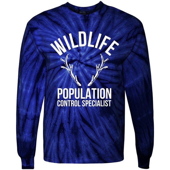 Wildlife Population Control Specialist Deer Hunting Tie-Dye Long Sleeve Shirt