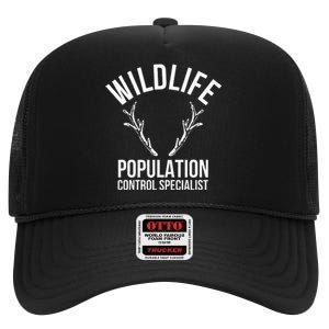 Wildlife Population Control Specialist Deer Hunting High Crown Mesh Back Trucker Hat