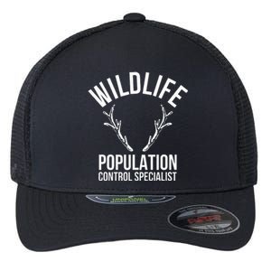 Wildlife Population Control Specialist Deer Hunting Flexfit Unipanel Trucker Cap