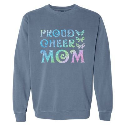 Womens Proud Cheer Mom Mothers Women's Day Garment-Dyed Sweatshirt