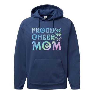 Womens Proud Cheer Mom Mothers Women's Day Performance Fleece Hoodie