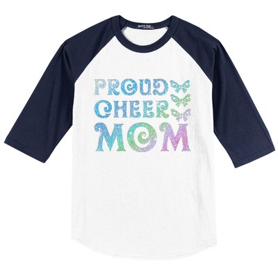 Womens Proud Cheer Mom Mothers Women's Day Baseball Sleeve Shirt