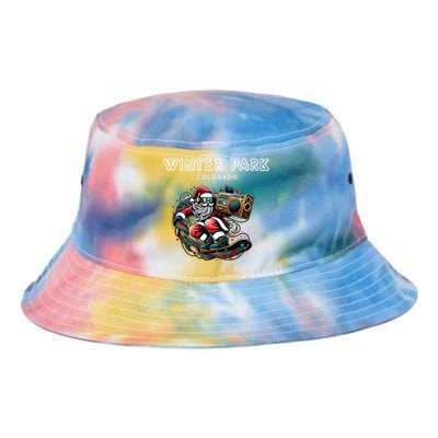 Winter Park Colorado Cool Snowboard Christmas Santa Gift Tie Dye Newport Bucket Hat