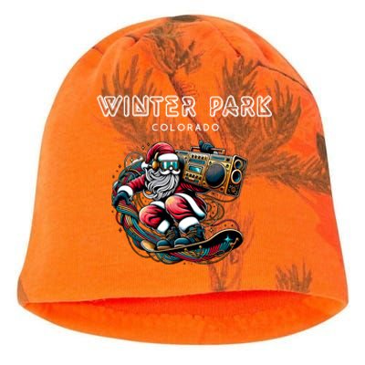 Winter Park Colorado Cool Snowboard Christmas Santa Gift Kati - Camo Knit Beanie