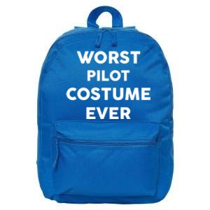 Worst Pilot Costume Ever Halloween Simple Pilots Gift 16 in Basic Backpack