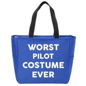 Worst Pilot Costume Ever Halloween Simple Pilots Gift Zip Tote Bag