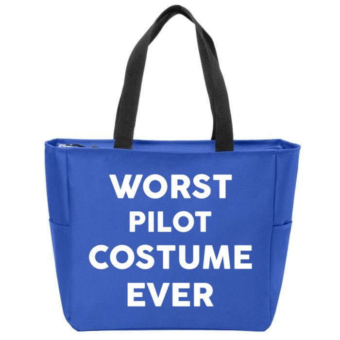 Worst Pilot Costume Ever Halloween Simple Pilots Gift Zip Tote Bag