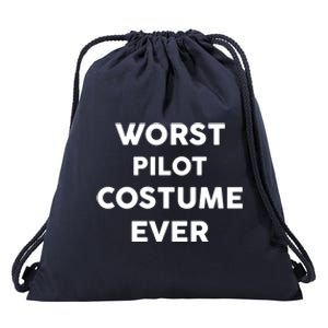 Worst Pilot Costume Ever Halloween Simple Pilots Gift Drawstring Bag