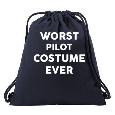 Worst Pilot Costume Ever Halloween Simple Pilots Gift Drawstring Bag