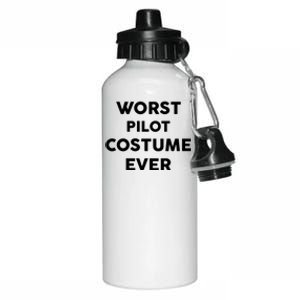 Worst Pilot Costume Ever Halloween Simple Pilots Gift Aluminum Water Bottle