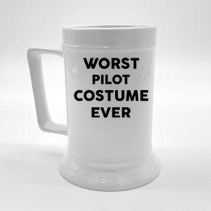 Worst Pilot Costume Ever Halloween Simple Pilots Gift Beer Stein