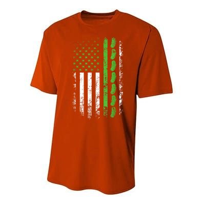 Women Pickle Cucumber Us American Flag For Pickle Lovers Gift Performance Sprint T-Shirt