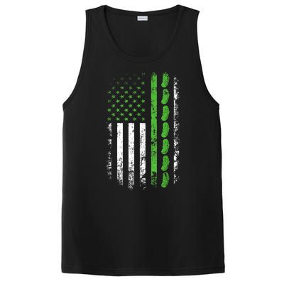 Women Pickle Cucumber Us American Flag For Pickle Lovers Gift PosiCharge Competitor Tank