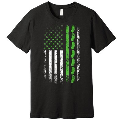 Women Pickle Cucumber Us American Flag For Pickle Lovers Gift Premium T-Shirt