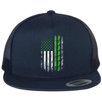 Women Pickle Cucumber Us American Flag For Pickle Lovers Gift Flat Bill Trucker Hat