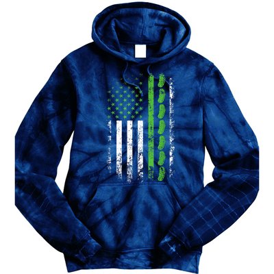 Women Pickle Cucumber Us American Flag For Pickle Lovers Gift Tie Dye Hoodie