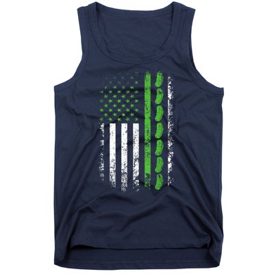 Women Pickle Cucumber Us American Flag For Pickle Lovers Gift Tank Top