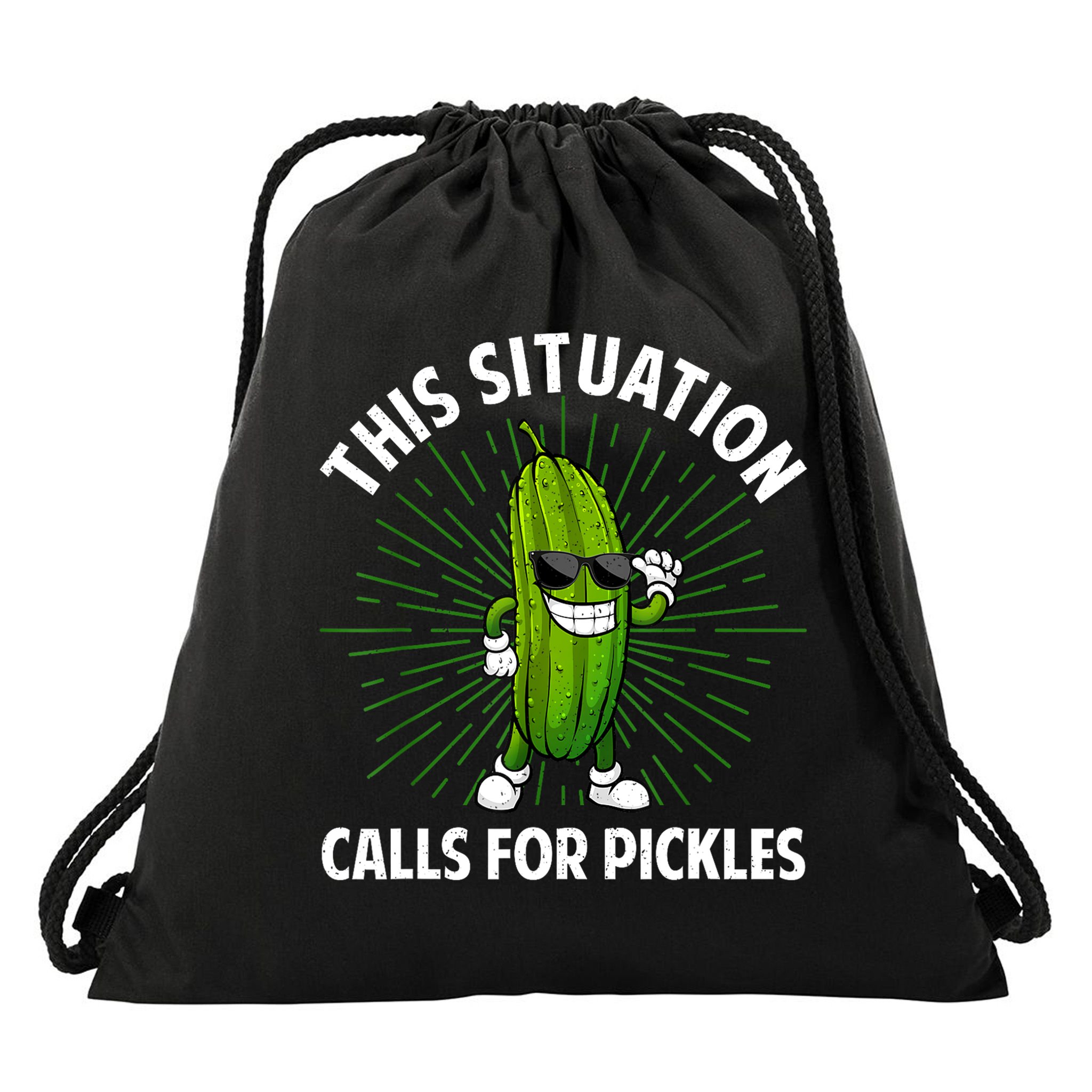 Women Pickle Cucumber Dill Pickle Lover Gift Drawstring Bag