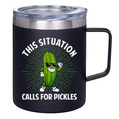 Women Pickle Cucumber Dill Pickle Lover Gift 12oz Stainless Steel Coffee Mug