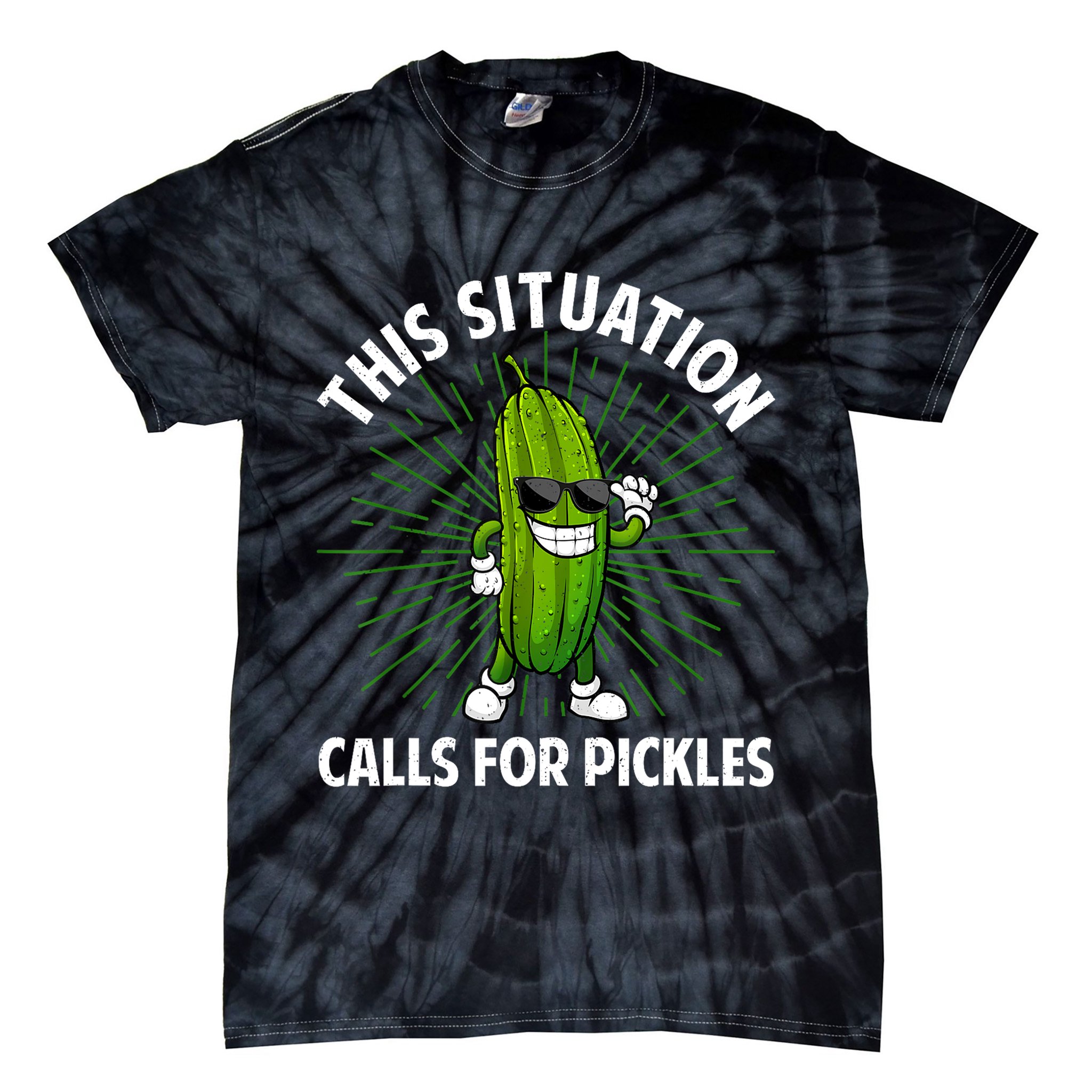 Women Pickle Cucumber Dill Pickle Lover Gift Tie-Dye T-Shirt