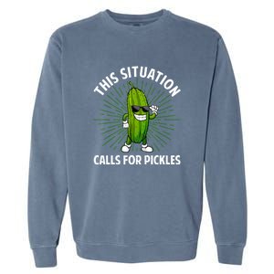 Women Pickle Cucumber Dill Pickle Lover Gift Garment-Dyed Sweatshirt