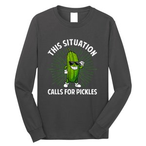 Women Pickle Cucumber Dill Pickle Lover Gift Long Sleeve Shirt