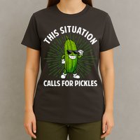 Women Pickle Cucumber Dill Pickle Lover Gift T-Shirt
