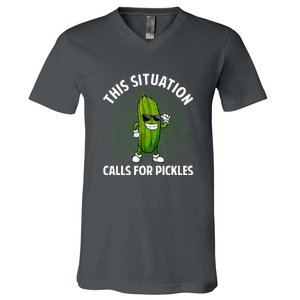 Women Pickle Cucumber Dill Pickle Lover Gift V-Neck T-Shirt