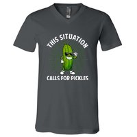 Women Pickle Cucumber Dill Pickle Lover Gift V-Neck T-Shirt