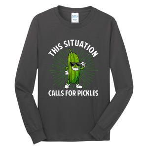 Women Pickle Cucumber Dill Pickle Lover Gift Tall Long Sleeve T-Shirt