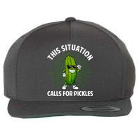 Women Pickle Cucumber Dill Pickle Lover Gift Wool Snapback Cap