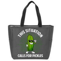 Women Pickle Cucumber Dill Pickle Lover Gift Zip Tote Bag