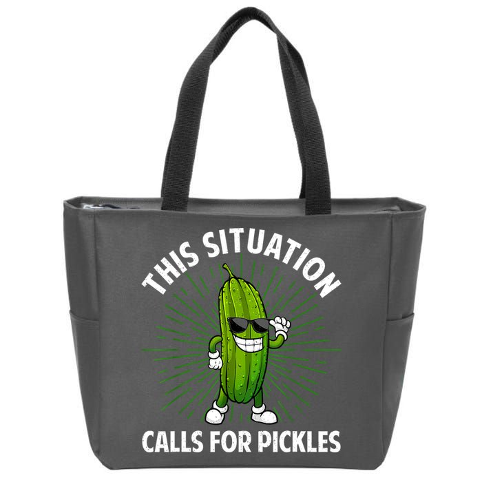 Women Pickle Cucumber Dill Pickle Lover Gift Zip Tote Bag