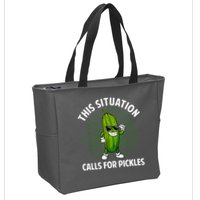 Women Pickle Cucumber Dill Pickle Lover Gift Zip Tote Bag