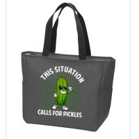 Women Pickle Cucumber Dill Pickle Lover Gift Zip Tote Bag