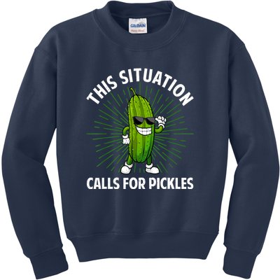 Women Pickle Cucumber Dill Pickle Lover Gift Kids Sweatshirt