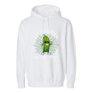 Women Pickle Cucumber Dill Pickle Lover Gift Garment-Dyed Fleece Hoodie