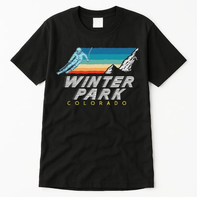 Winter Park Colorado Usa Ski Resort 1980s Retro Tall T-Shirt
