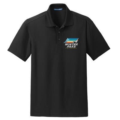 Winter Park Colorado Usa Ski Resort 1980s Retro Dry Zone Grid Polo