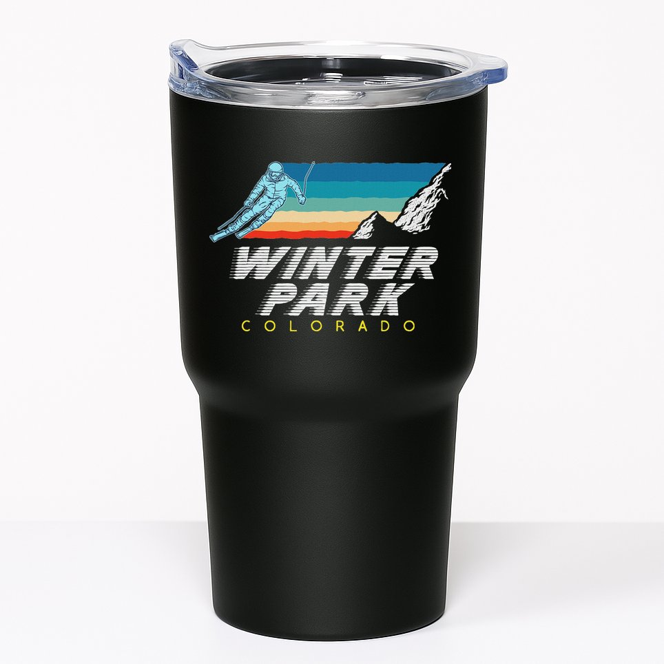 Winter Park Colorado Usa Ski Resort 1980s Retro Tumbler