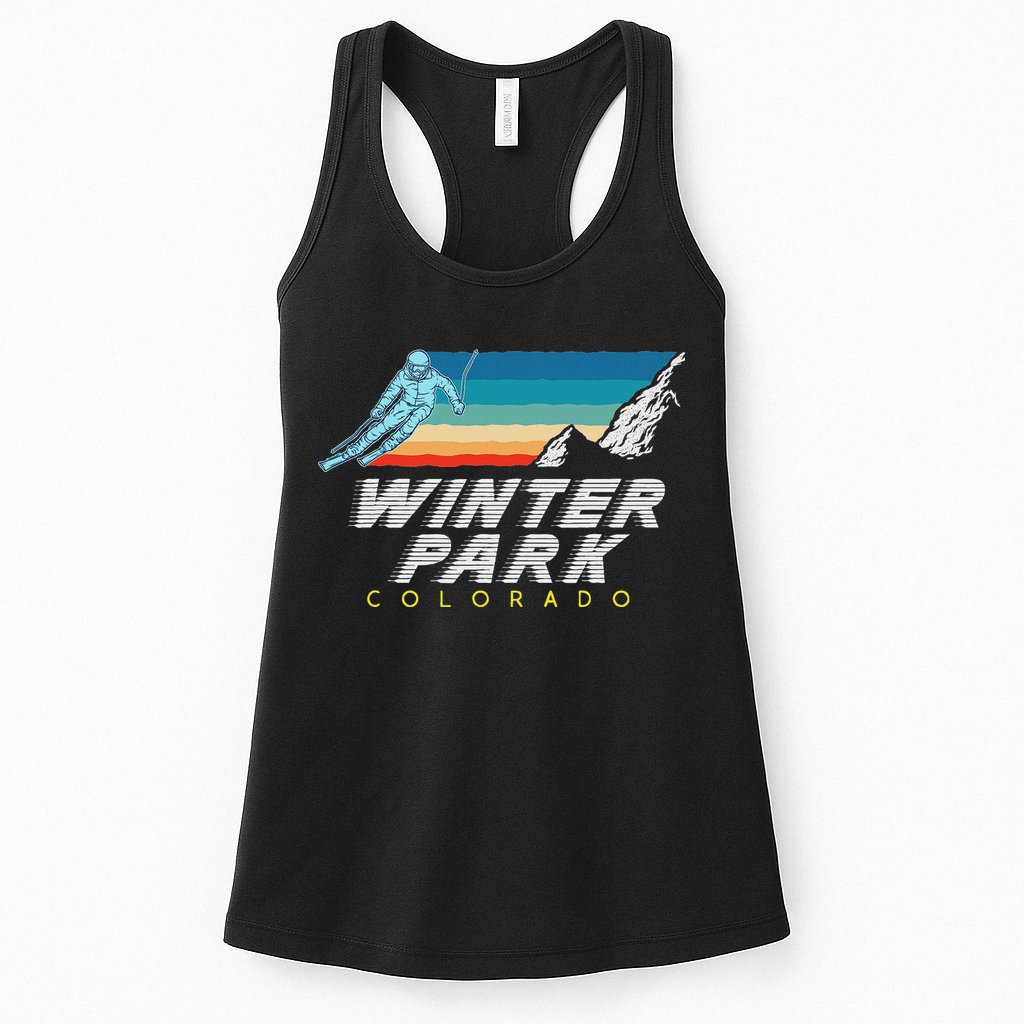 Winter Park Colorado Usa Ski Resort 1980s Retro Womens Tank Top