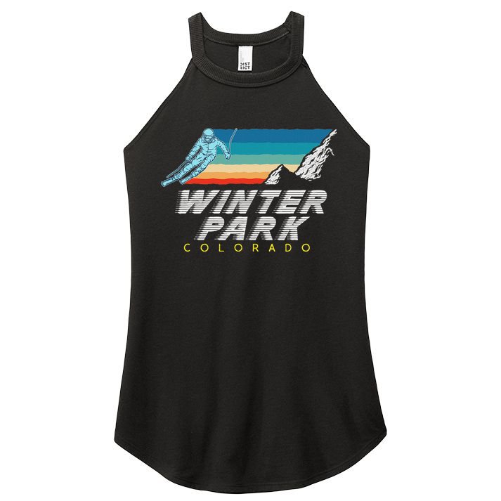 Winter Park Colorado Usa Ski Resort 1980s Retro Women's Perfect Tri Rocker Tank