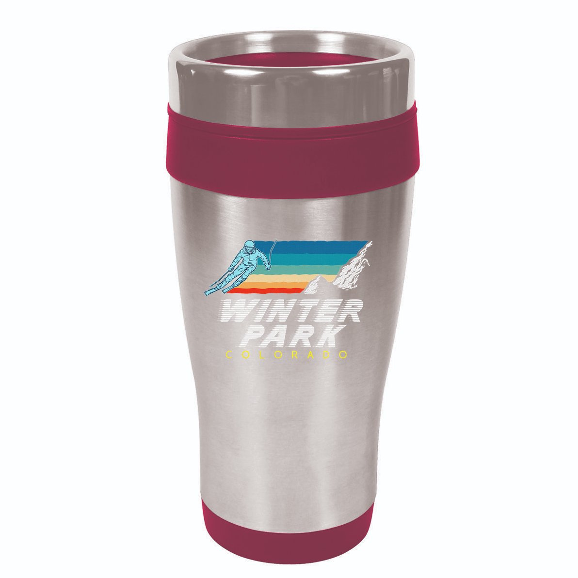 Winter Park Colorado Usa Ski Resort 1980s Retro 16oz Travel Tumbler